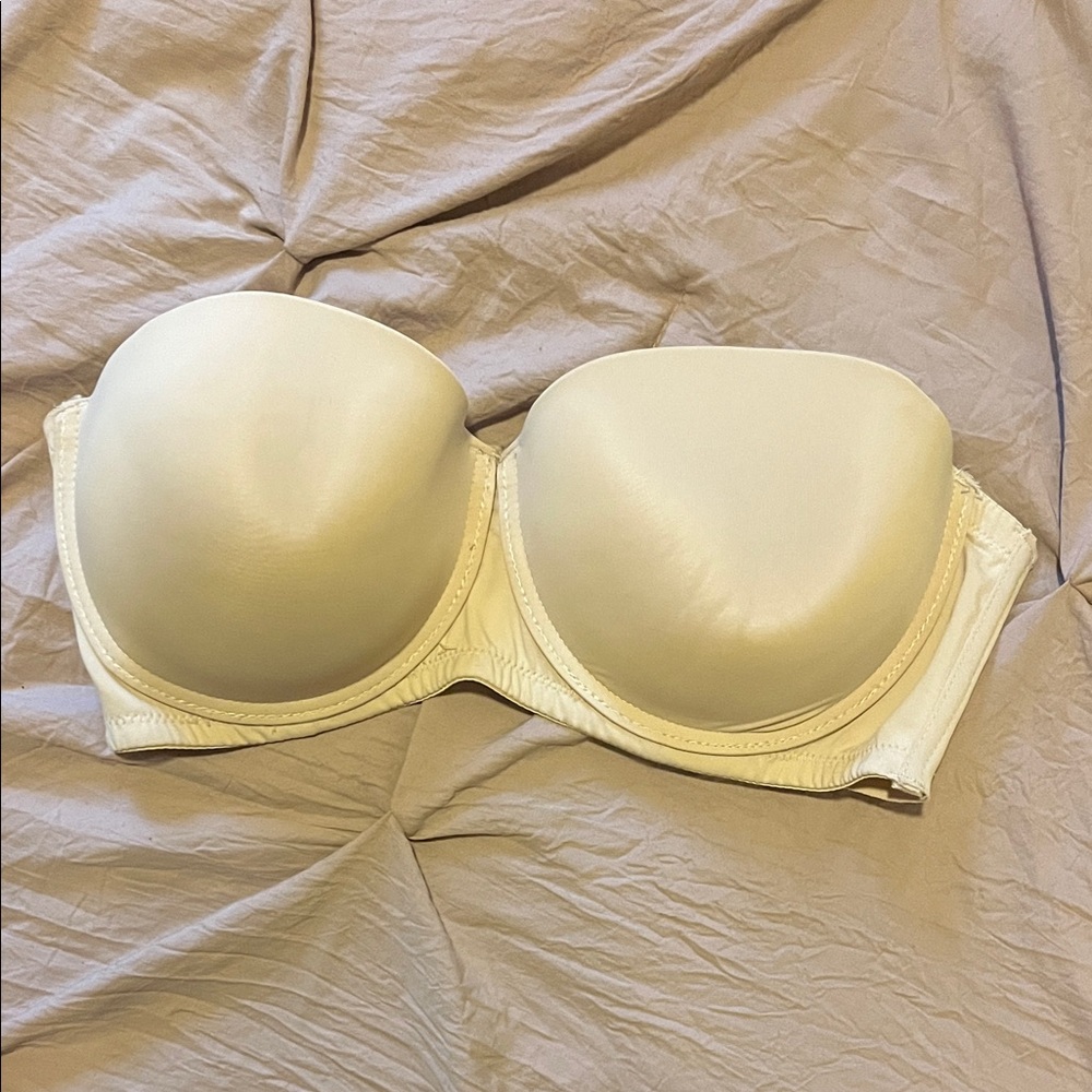 Sophie B. Cream Strapless Bra | Size 36D